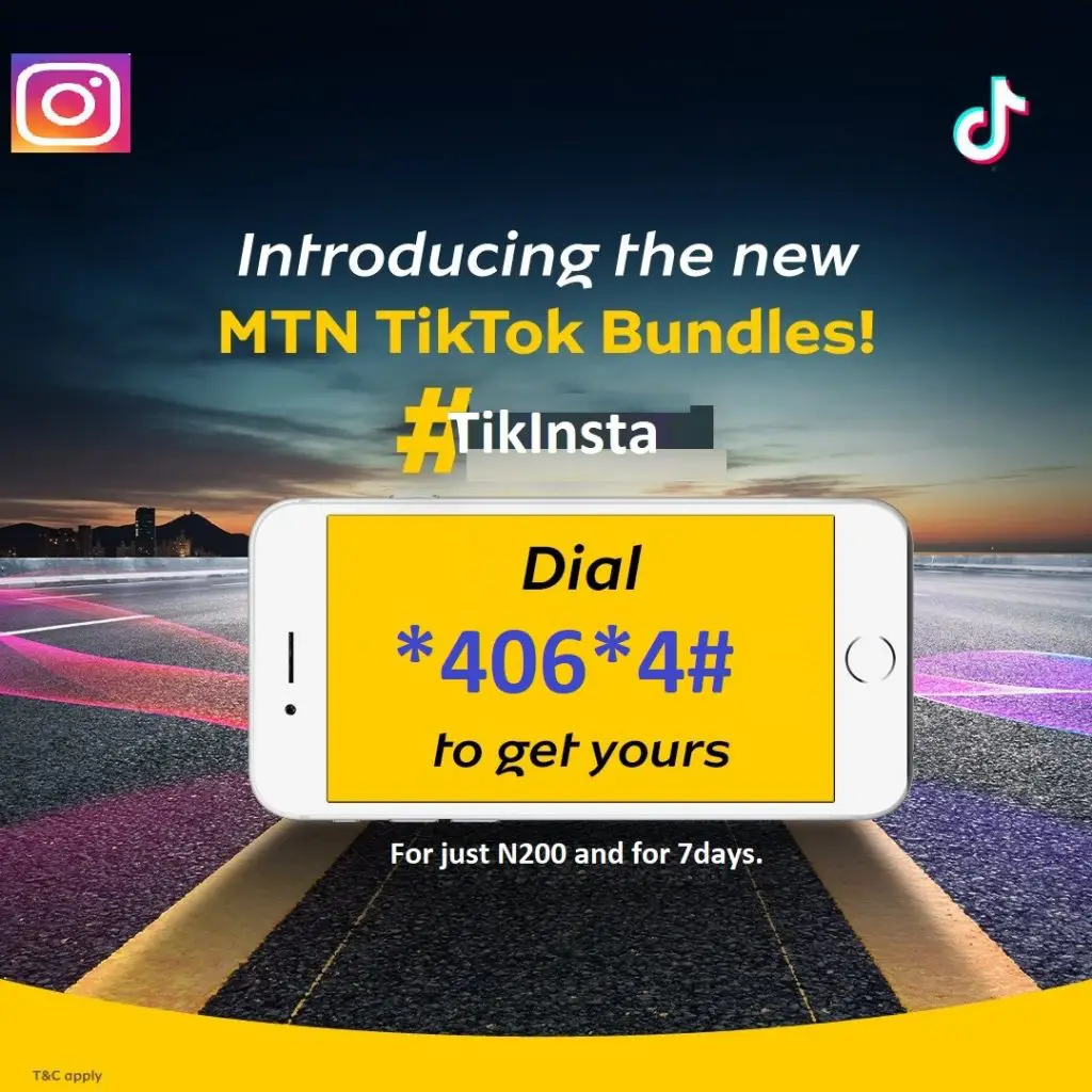 MTN TikTok and Instagram 1GB for N200